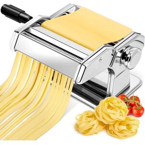 YS-YALOTRS Manual Pasta Machine, 7 Adjustable Thicknesses, Stainless Steel Pasta Maker with Roller and Cutter, Hand-Crank Fresh Pasta Machine for Spaghetti, YS-YALOTRS Manual Pasta Machine, 7 Adjustable Thicknesses, Stainless Steel Pasta Maker with Roller and Cutter, Hand-Crank Fresh Pasta Machine for Spaghetti,
