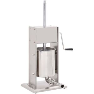 vidaXL Manual Sausage Stuffer Silver 10L Stainless Steel - Sausage Stuffer vidaXL Manual Sausage Stuffer Silver 10L Stainless Steel - Sausage Stuffer