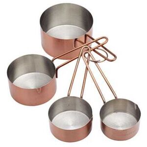 Masterclass Copper Measuring Cup Set - Stainless Steel, 4 pcs Masterclass Copper Measuring Cup Set - Stainless Steel, 4 pcs