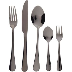 Beliani - Modern Cutlery Set 30 Pieces for 6 People Knife Fork Spoon Teaspoon Cake Fork Stainless Steel BlackFusilli Beliani - Modern Cutlery Set 30 Pieces for 6 People Knife Fork Spoon Teaspoon Cake Fork Stainless Steel BlackFusilli