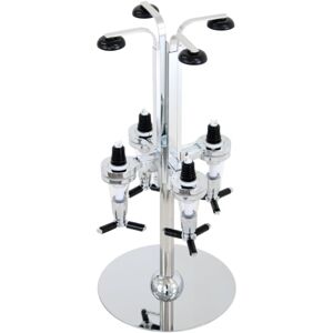 Oypla - Four Bottle Rotating Spirit Drink Dispenser Stand Bar Shot Measurer Oypla - Four Bottle Rotating Spirit Drink Dispenser Stand Bar Shot Measurer
