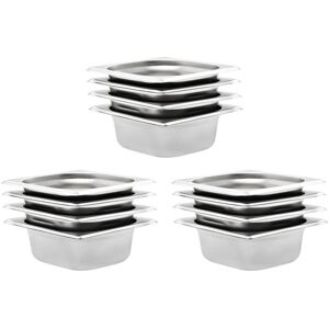 Gastronorm Containers 12 pcs GN 1/6 65 mm Stainless Steel vidaXL Gastronorm Containers 12 pcs GN 1/6 65 mm Stainless Steel vidaXL