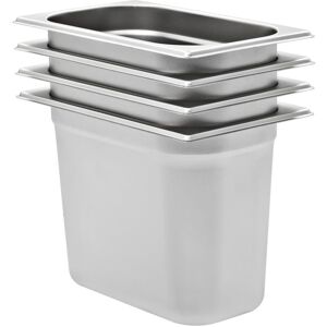 Gastronorm Containers 4 pcs GN 1/4 200 mm Stainless Steel vidaXL Gastronorm Containers 4 pcs GN 1/4 200 mm Stainless Steel vidaXL