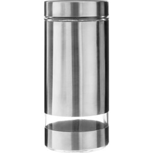 Premier Housewares - 1300ML Storage Jar Glass Stainless Steel Durable Strong Silver 11 x 11 x 23 Premier Housewares - 1300ML Storage Jar Glass Stainless Steel Durable Strong Silver 11 x 11 x 23