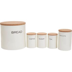 Premier Housewares 5Pc Cream Kitchen Storage Set - Kitchen Storage Set Premier Housewares 5Pc Cream Kitchen Storage Set - Kitchen Storage Set