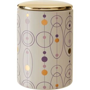 Premier Housewares - Interiors By Premier Canister with Gold Finish Lid,Orbs Design Kitchen Storage Container,Dolomite Canister With Assorted Colours Premier Housewares - Interiors By Premier Canister with Gold Finish Lid,Orbs Design Kitchen Storage Container,Dolomite Canister With Assorted Colours