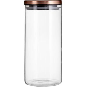 Premier Housewares - Interiors by Premier Practical Design Rose Gold Lid 1300ml Storage Jar, Elegant House Spice Jars, Durable Organizer For Kitchen Premier Housewares - Interiors by Premier Practical Design Rose Gold Lid 1300ml Storage Jar, Elegant House Spice Jars, Durable Organizer For Kitchen