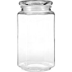 Premier Housewares - Hexagonal Glass Storage Jar - 1050ml Premier Housewares - Hexagonal Glass Storage Jar - 1050ml