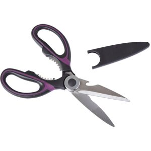Premier Housewares Interiors by Premier Comfortable Black And Purple Scissors, Eronomic Sharp Blades Scissors, Multipurpose Stainless Steel Scissors Premier Housewares Interiors by Premier Comfortable Black And Purple Scissors, Eronomic Sharp Blades Scissors, Multipurpose Stainless Steel Scissors
