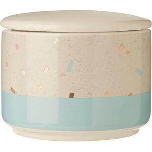 Premier Housewares - Interiors By Premier Small Earthenware Grey Blue Storage Canister,Container With Airtight Lid,Perfect for Pantry Organization Premier Housewares - Interiors By Premier Small Earthenware Grey Blue Storage Canister,Container With Airtight Lid,Perfect for Pantry Organization