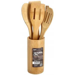 KADAX RAVI kitchen utensils, kitchen helpers made of bamboo wood, utensil set, five spoons and spatulas, cooking utensils KADAX RAVI kitchen utensils, kitchen helpers made of bamboo wood, utensil set, five spoons and spatulas, cooking utensils