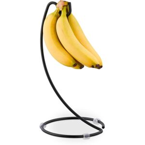 Banana Stand, Fruit Holder, Hanger, Kitchen, Countertop, Metal, HxD: 33 x 17cm, Prevents Pressure Marks, Black - Relaxdays Banana Stand, Fruit Holder, Hanger, Kitchen, Countertop, Metal, HxD: 33 x 17cm, Prevents Pressure Marks, Black - Relaxdays