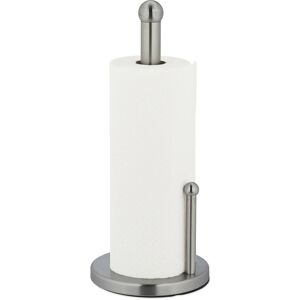Relaxdays Kitchen Roll Holder, Bamboo, Stainless Steel, Standing Paper Towel Rack with Stopper, HxØ: 35 x 15 cm, Silver Relaxdays Kitchen Roll Holder, Bamboo, Stainless Steel, Standing Paper Towel Rack with Stopper, HxØ: 35 x 15 cm, Silver