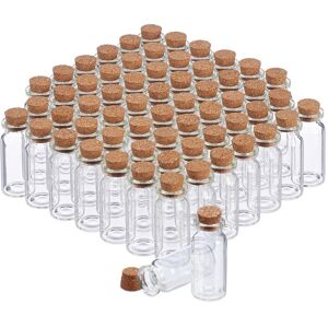 Relaxdays - Mini Glass Bottles, 120x Set, with Cork Lids, for Oil, Herbs & Spices, 10 ml Volume, Decoration, Transparent Relaxdays - Mini Glass Bottles, 120x Set, with Cork Lids, for Oil, Herbs & Spices, 10 ml Volume, Decoration, Transparent