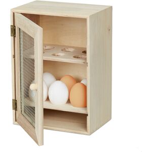 Relaxdays Wooden Egg Cabinet, 12 Pieces, Country House Style, Freestanding, Natural, H x W x D: 25 x 18 x 12 cm Relaxdays Wooden Egg Cabinet, 12 Pieces, Country House Style, Freestanding, Natural, H x W x D: 25 x 18 x 12 cm