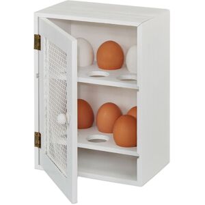 Wooden Egg Cabinet, 12 Pieces, Country House Style, Freestanding, White , h x w x d: 25 x 18 x 12 cm - Relaxdays Wooden Egg Cabinet, 12 Pieces, Country House Style, Freestanding, White , h x w x d: 25 x 18 x 12 cm - Relaxdays