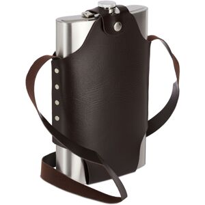 Xxl Stainless Steel Flask, High-Quality Canteen with Carrier Bag, 1.8 l Capacity, Party Treat, Silver - Relaxdays Xxl Stainless Steel Flask, High-Quality Canteen with Carrier Bag, 1.8 l Capacity, Party Treat, Silver - Relaxdays