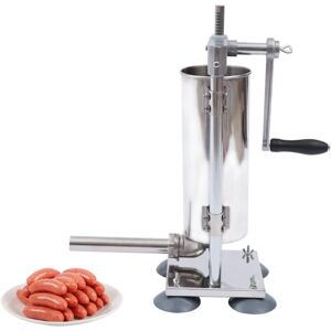 CNCEST Sausage Stuffer Stainless Steel Sausage Maker with 4Stainless Steel Tubes Professional Filling Nozzles 6 lbs Sausage Filler Best Use for Butchers CNCEST Sausage Stuffer Stainless Steel Sausage Maker with 4Stainless Steel Tubes Professional Filling Nozzles 6 lbs Sausage Filler Best Use for Butchers