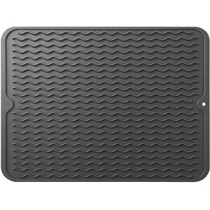 HÉLOISE Silicone Dish Drying Mat, Sink Organizer, Kitchen Sink Rack, Heat Resistant and Non-Slip, Silicone Dish Drying Mat, Black HÉLOISE Silicone Dish Drying Mat, Sink Organizer, Kitchen Sink Rack, Heat Resistant and Non-Slip, Silicone Dish Drying Mat, Black
