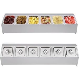 CNCEST Stainless Steel Gastronorm Pan with Lid Food Containers Pot Pan Holder Bain Marie Pan Top shelf for containers Gastronorm rcpn 6 incl. 6 gn 1/6 CNCEST Stainless Steel Gastronorm Pan with Lid Food Containers Pot Pan Holder Bain Marie Pan Top shelf for containers Gastronorm rcpn 6 incl. 6 gn 1/6