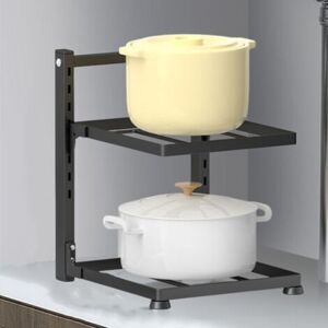 SNQ The 2-tier under-sink pot rack can store cast iron pots and baking trays SNQ The 2-tier under-sink pot rack can store cast iron pots and baking trays