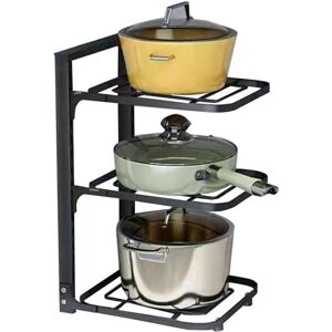 SNQ The 3-tier under-sink pot rack can store cast iron pots and baking trays SNQ The 3-tier under-sink pot rack can store cast iron pots and baking trays