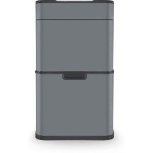 Tower - Ozone Recycling Sensor Bin - 50L - Grey - Hands Free - Bin Tower - Ozone Recycling Sensor Bin - 50L - Grey - Hands Free - Bin