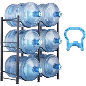 VEVOR 3 Tiers Water Jug Holder, 5 Gallon Water Bottle Holder, Double Row Water Bottle Rack for 6 Bottles, Heavy Duty Water Jug Rack for Kitchen, VEVOR 3 Tiers Water Jug Holder, 5 Gallon Water Bottle Holder, Double Row Water Bottle Rack for 6 Bottles, Heavy Duty Water Jug Rack for Kitchen,