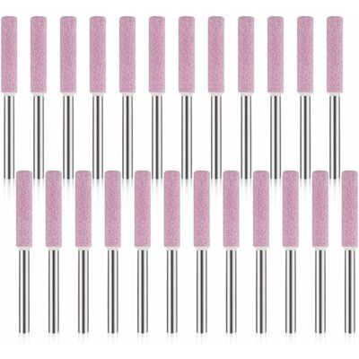 TINOR 24 Pack Chainsaw Sharpener Sharpening Stones, Chainsaw Sharpener Polishing Grinding Tool 3X4.8Mm TINOR 24 Pack Chainsaw Sharpener Sharpening Stones, Chainsaw Sharpener Polishing Grinding Tool 3X4.8Mm