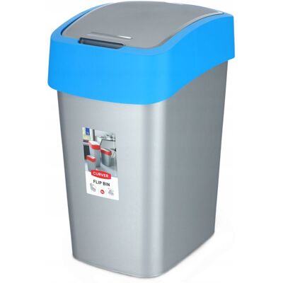 Curver 25L Blue Waste Bin - Impact-Resistant, Sealed Lid Curver 25L Blue Waste Bin - Impact-Resistant, Sealed Lid