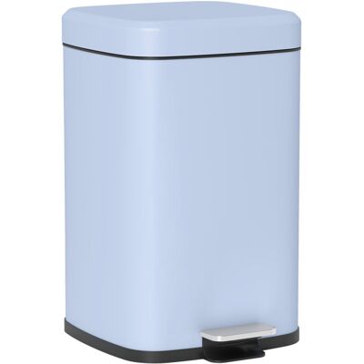 HOMCOM 20L Light Blue Kitchen Bin - Rubbish Bin with Soft-close Lid HOMCOM 20L Light Blue Kitchen Bin - Rubbish Bin with Soft-close Lid