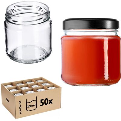 KADAX - 200 ml jars - 66 mm diameter - glass - jar KADAX - 200 ml jars - 66 mm diameter - glass - jar