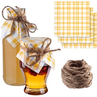 KADAX - Tappi coperchi barattoli lattine bottiglie + spago juta X10 - Set KADAX - Tappi coperchi barattoli lattine bottiglie + spago juta X10 - Set