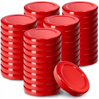KADAX screw caps, 53 mm diameter, metal twist-off lids, 50 pieces, red KADAX screw caps, 53 mm diameter, metal twist-off lids, 50 pieces, red