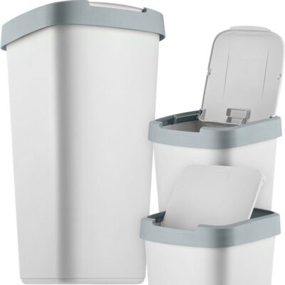 KADAX waste bin 25 l, with swing lid, for recycling, plastic, robust, dark grey KADAX waste bin 25 l, with swing lid, for recycling, plastic, robust, dark grey