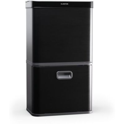 Klarstein Cestino a sensore touchless 56L - 3 compartments - black matte stainless steel - Trash can Klarstein Cestino a sensore touchless 56L - 3 compartments - black matte stainless steel - Trash can