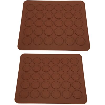 TEHTUY Non-stick silicone baking mat for macarons, 30 holes, kitchen tool accessory for dessert making TEHTUY Non-stick silicone baking mat for macarons, 30 holes, kitchen tool accessory for dessert making
