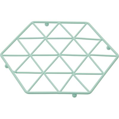 Premier Housewares - Trivets For Kitchen Worktops Green Finish Iron Cast Trivet For Pan / Pots / Hot Dishes Hexagon Shaped Stand / Stands For Serving Premier Housewares - Trivets For Kitchen Worktops Green Finish Iron Cast Trivet For Pan / Pots / Hot Dishes Hexagon Shaped Stand / Stands For Serving