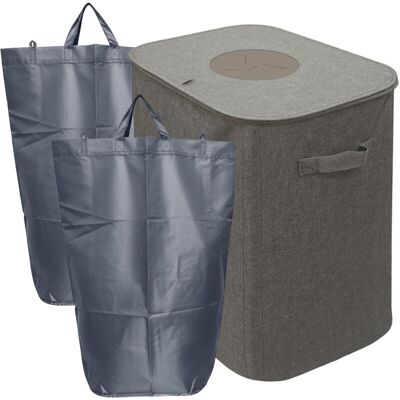 Relaxdays - 4052025849016 - Grey - 100 L - Trash can Relaxdays - 4052025849016 - Grey - 100 L - Trash can