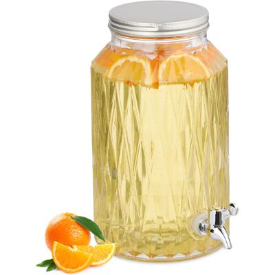 Relaxdays Dispenser - 5L Glass Vintage Drink Dispenser Relaxdays Dispenser - 5L Glass Vintage Drink Dispenser
