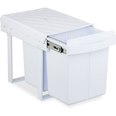 Relaxdays White Under Sink Trash Bin - 2 Compartments, 2x 20L - Trash Bin Relaxdays White Under Sink Trash Bin - 2 Compartments, 2x 20L - Trash Bin