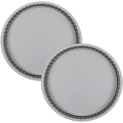 STORM TRADING GROUP 3 x Round Quiche Flan Tin (23.5cm) With Non-Stick Coating & Exceptional Release STORM TRADING GROUP 3 x Round Quiche Flan Tin (23.5cm) With Non-Stick Coating & Exceptional Release