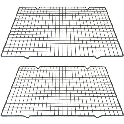 BASETBL Set of 2 Cooling Racks for Baking and Pastry - 25.4 x 38.1 cm - Heavy-Duty Stainless Steel Baking Rack, Compatible with Jelly Roll Baking Sheets BASETBL Set of 2 Cooling Racks for Baking and Pastry - 25.4 x 38.1 cm - Heavy-Duty Stainless Steel Baking Rack, Compatible with Jelly Roll Baking Sheets