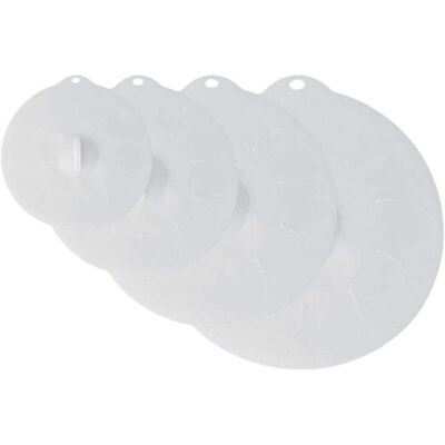 Set of 4 silicone lids for bowls, pans, skillets, plates, silicone lids Set of 4 silicone lids for bowls, pans, skillets, plates, silicone lids