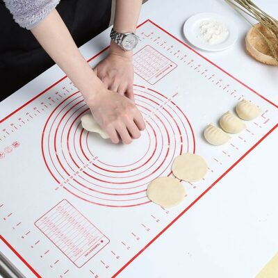 COAVAS Silikonmatte Backmatte Silikon Teigmatte Wiederverwendbar Antihaft rutschfest mit Messung, 60 x 40 cm COAVAS Silikonmatte Backmatte Silikon Teigmatte Wiederverwendbar Antihaft rutschfest mit Messung, 60 x 40 cm