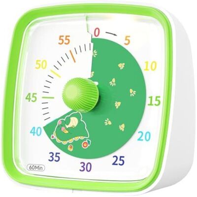 ODIPIE Visual Timer with Night Light, 60 Minute Dinosaur Countdown Timer for Kids and Adults, Time Management Tool for Home, School, Kitchen or Office ODIPIE Visual Timer with Night Light, 60 Minute Dinosaur Countdown Timer for Kids and Adults, Time Management Tool for Home, School, Kitchen or Office