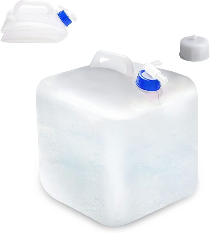 AIPERQ 20L Leak Proof Collapsible Water Bottle Collapsible Water Bottle with Tap Water Bottle Camping Water Bottle with Leak Proof Tap and Carry Handle