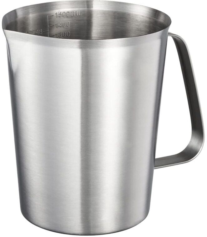 TLILY 304 Stainless Steel Measuring Cup with Handle and Pour Lip, Metal Pitcher Oz ml Marking, 48OZ/1500 ml- 6 Cup)