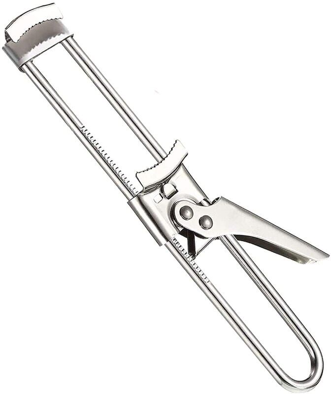 Coavas - Adjustable Stainless Steel Jar and Bottle Opener, Multifunctional Master Bottle Opener for Cans and Jars, Manual Bottle Opener for Jam Jar