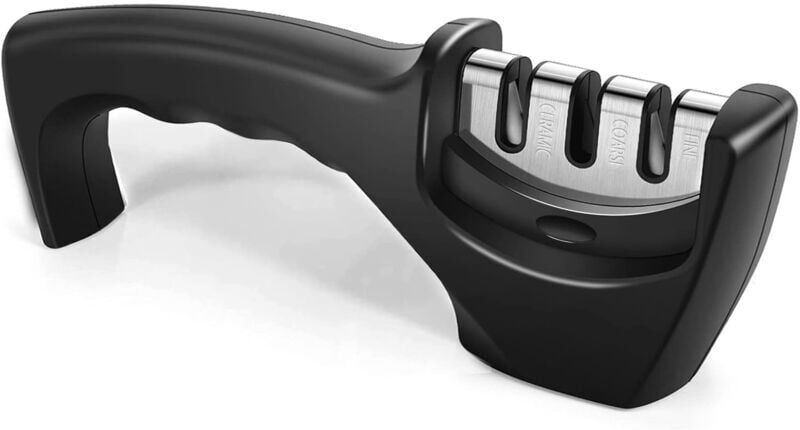 Alwaysh - Manual Knife and Blade Sharpener, 3 Levels for Polishing, Sharpening and Repairing Kitchen Knives, Accessories